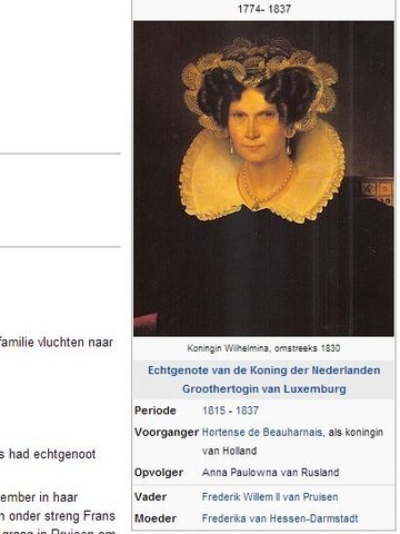 Wilhelmina Frederica Louisa van Pruisen