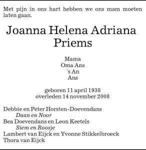 Johanna Helena Adriana Priems