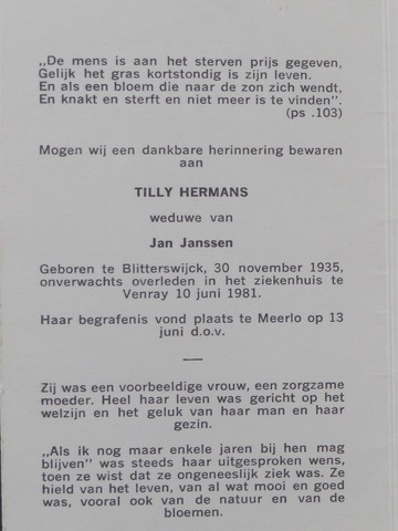 Mechtilda Hendrika Josephina "Tilly" Hermans