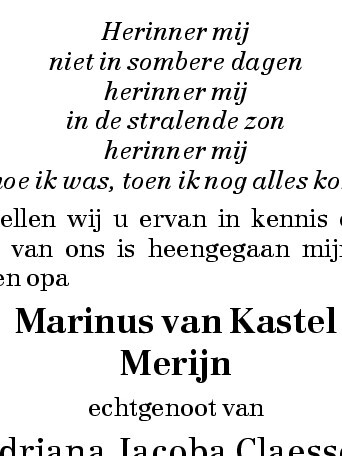 Marinus (Merijn) van Kastel