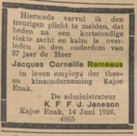 Jacques Corneille Remeeus