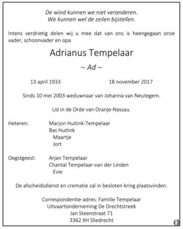 Adrianus Tempelaar