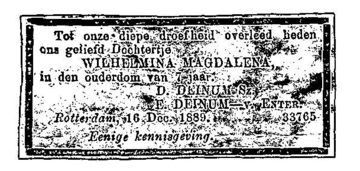 Wilhelmina Magdalena DEINUM