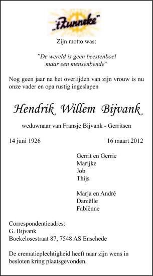 Hendrik Willem Bijvank