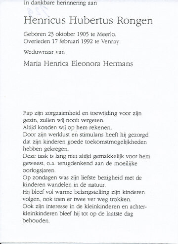 Hendricus Hubertus Rongen