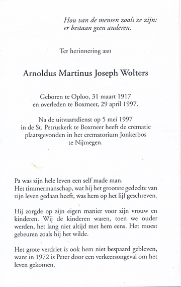 Arnoldus Martinus Joseph Wolters
