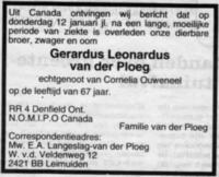 Gerardus Leonardus van der Ploeg