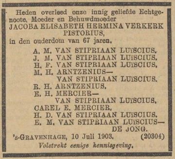 Jacoba Elisabeth Hermina Verkerk Pistorius